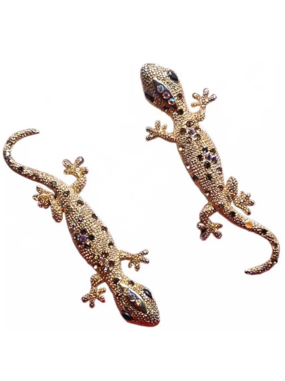 Vintage Pair of Lizard/Gecko Brooches (1980s)